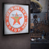 Officially Licensed Texaco Gasoline Motor Oil Framed LED Sign
